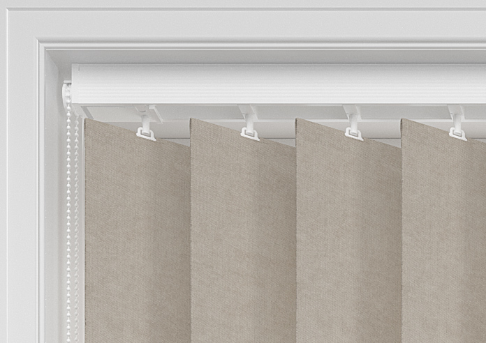 Flori Faux Suede (Blackout), Latte - Vertical Blind - Image 8